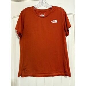 The North Face Women Lg Burnt Orange‎ Short Sleeve Outdoors Active Hiking Shirt